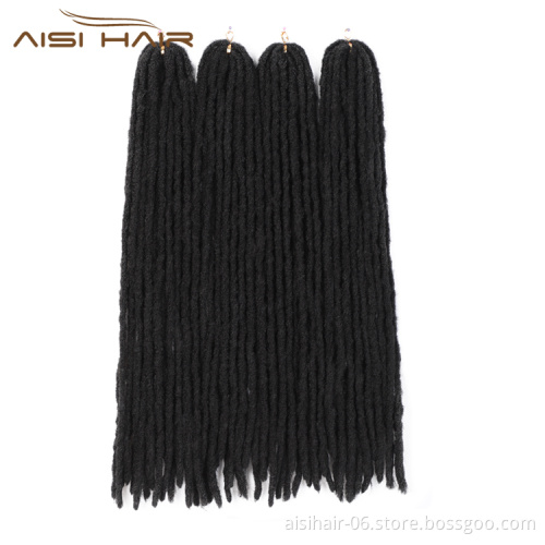 Aisi Hair Dreadlocks Crochet Braids Soft Goddess Faux Locs Crochet Hair Synthetic Braiding Hair Extension For Black Women